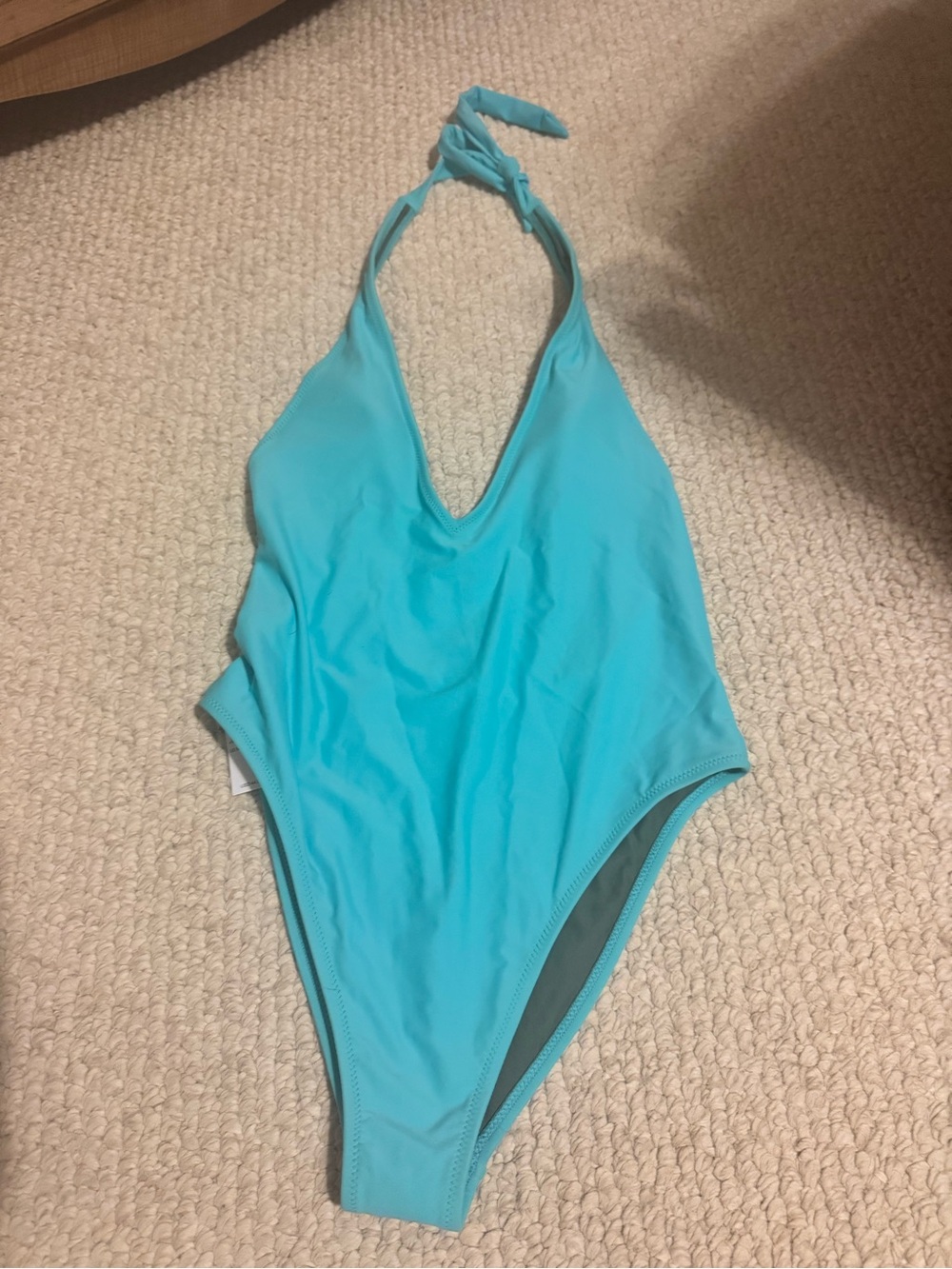 American Eagle Outfitters Turquoise Halter One-Piece Swimsuit